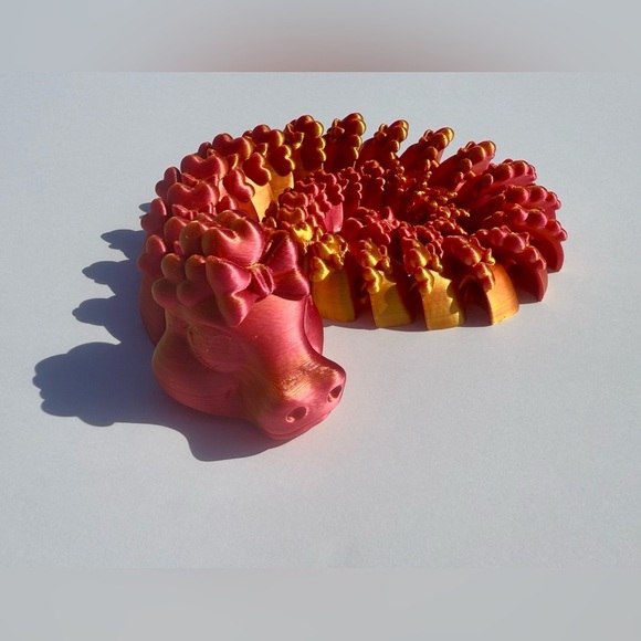3D-printed "Flexi Diamond Dragon with heart - Picture 5 of 13